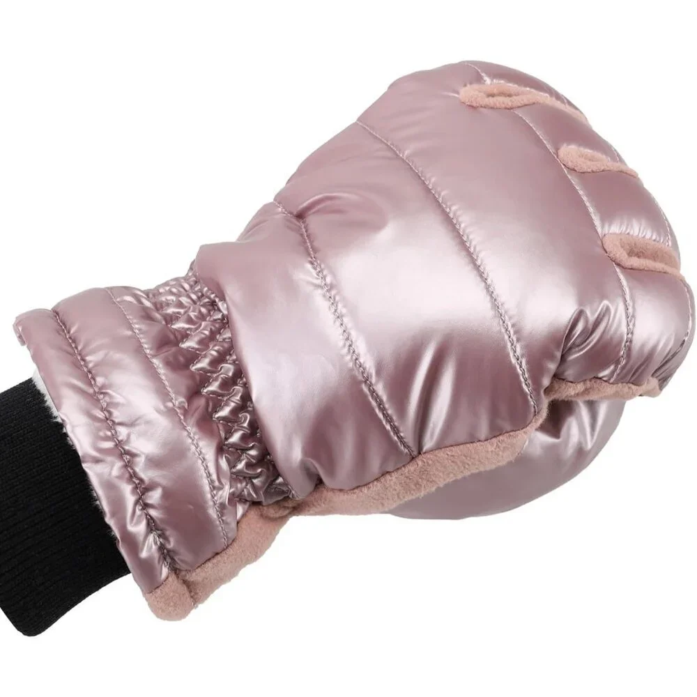 Women's New Blush Water Repellent Sleekheat Gloves Touchscreen Iridescent Flip